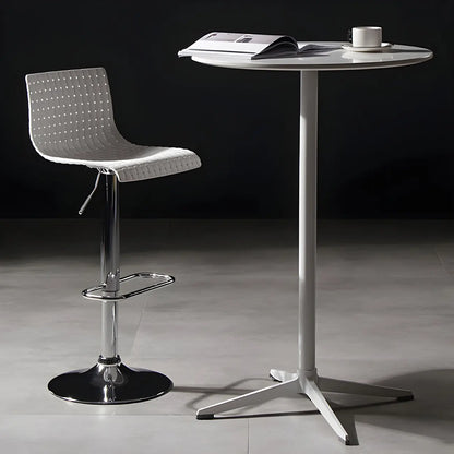 Tabourets de bar pivotants et réglables modernes en rotin synthétique à assise carrée