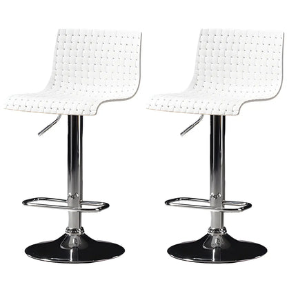 Tabourets de bar pivotants et réglables modernes en rotin synthétique à assise carrée