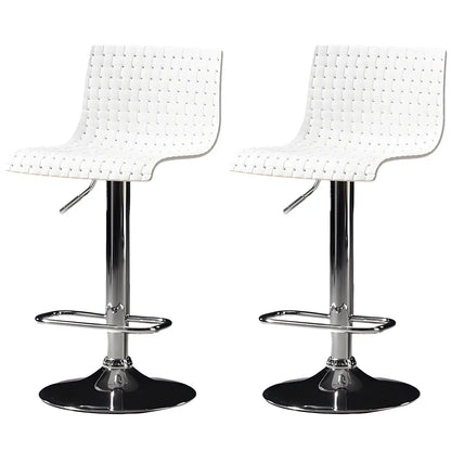 Tabourets de bar pivotants et réglables modernes en rotin synthétique à assise carrée