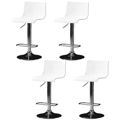 Tabourets de bar pivotants et réglables modernes en rotin synthétique à assise carrée