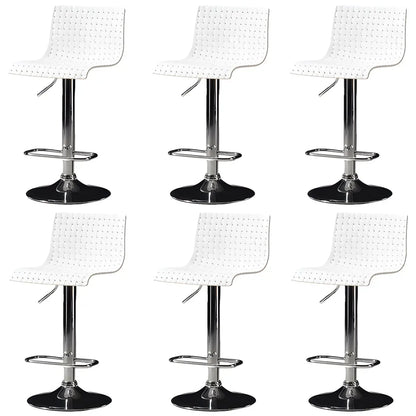 Tabourets de bar pivotants et réglables modernes en rotin synthétique à assise carrée