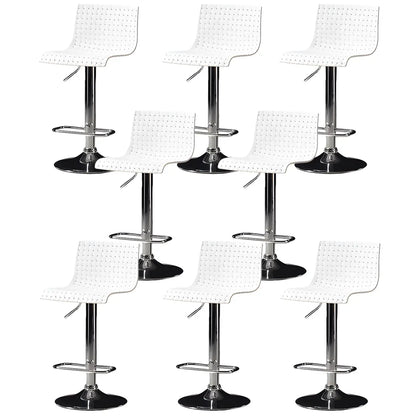 Tabourets de bar pivotants et réglables modernes en rotin synthétique à assise carrée