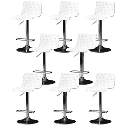 Tabourets de bar pivotants et réglables modernes en rotin synthétique à assise carrée