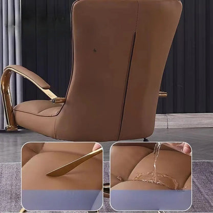 Tabourets de bar réglables en cuir glamour avec dossier haut