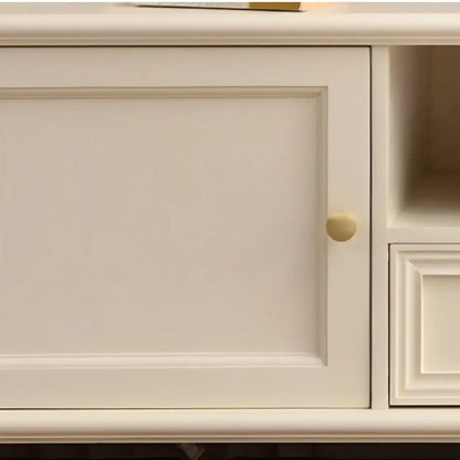 vaisselier traditionnel à 2 tiroirs en bois massif avec porte vitrée