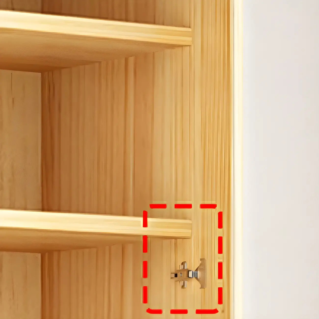 Bibliothèque de rangement antique en bois à 5 niveaux avec portes vitrées