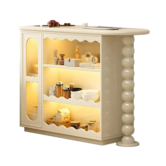 Tables de bar extensibles de rangement en chêne blanc scandinave