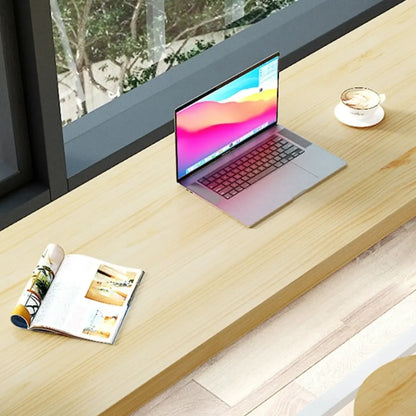 Table de bar moderne rustique avec plateau en pin et piètement en fer
