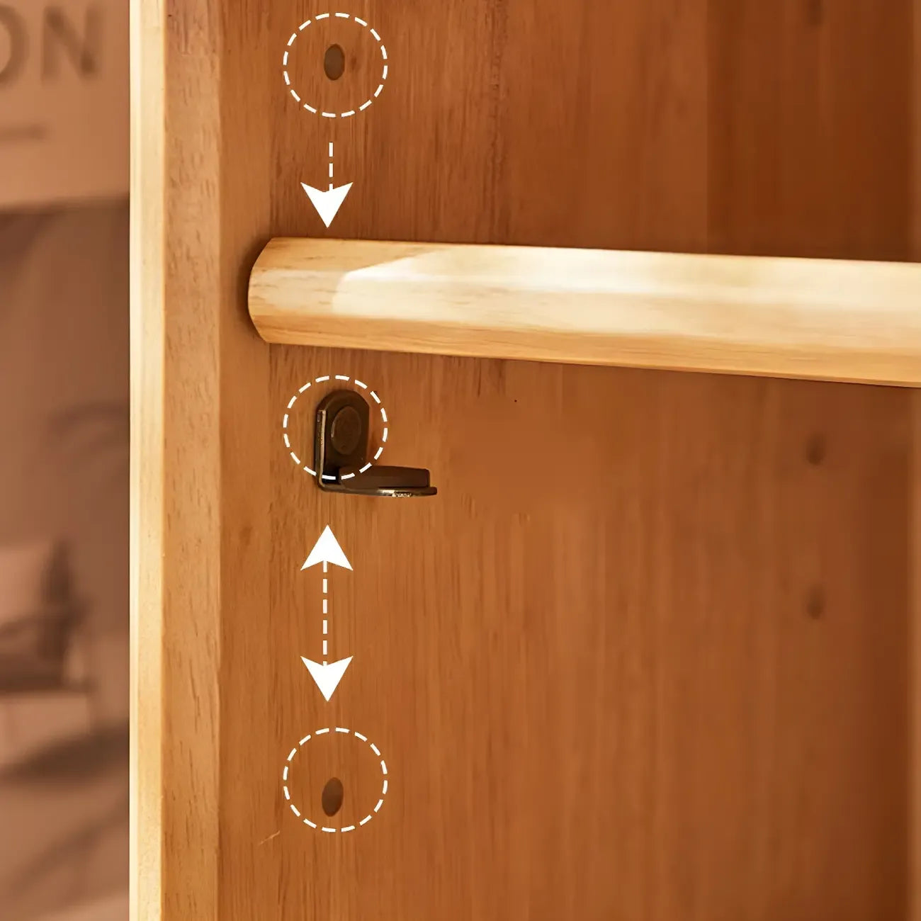 Bibliothèque scandinave en bois clair à 2 étagères avec tiroirs