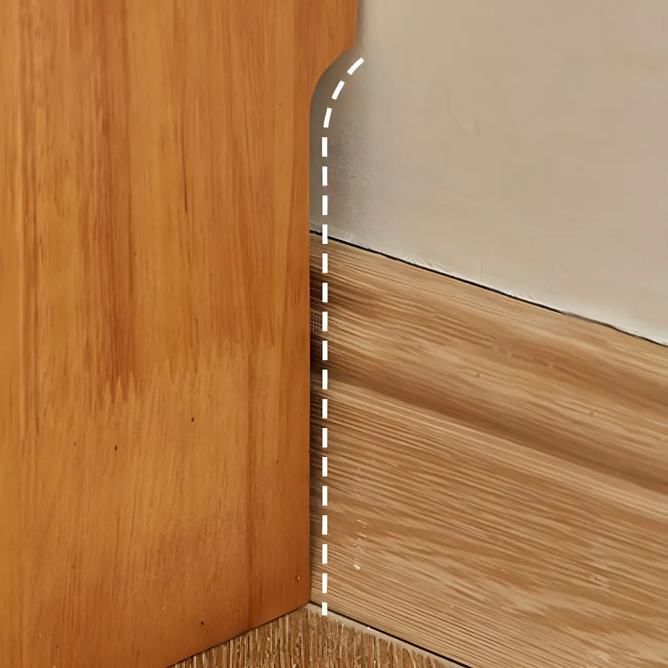 Bibliothèque scandinave en bois clair à 2 étagères avec tiroirs