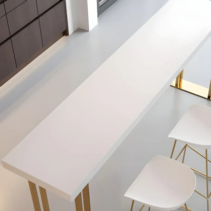 Tables de bar en bois blanc glamour et fer doré