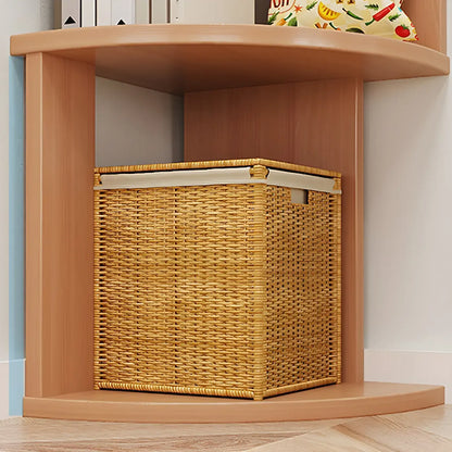 Bibliothèque d'angle haute en bois à 5 niveaux pour petits espaces