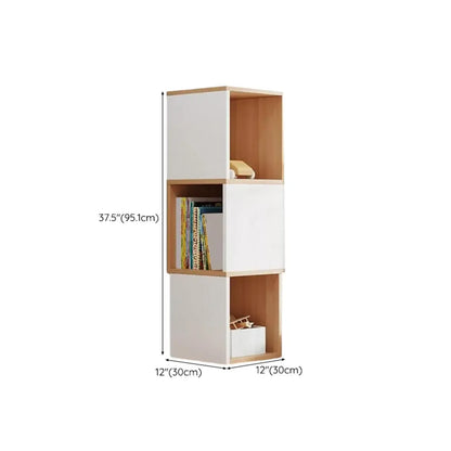 Bibliothèque d'angle haute en bois à 5 niveaux pour petits espaces