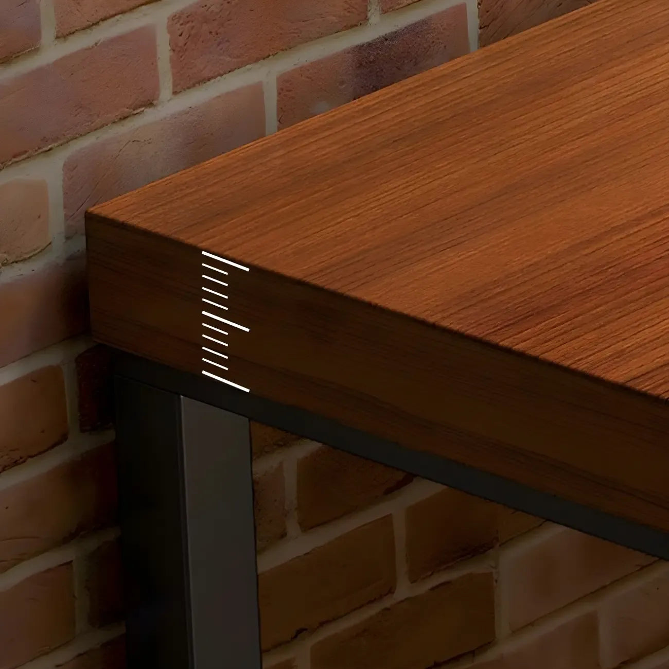 Table de bar rectangulaire longue en bois brun