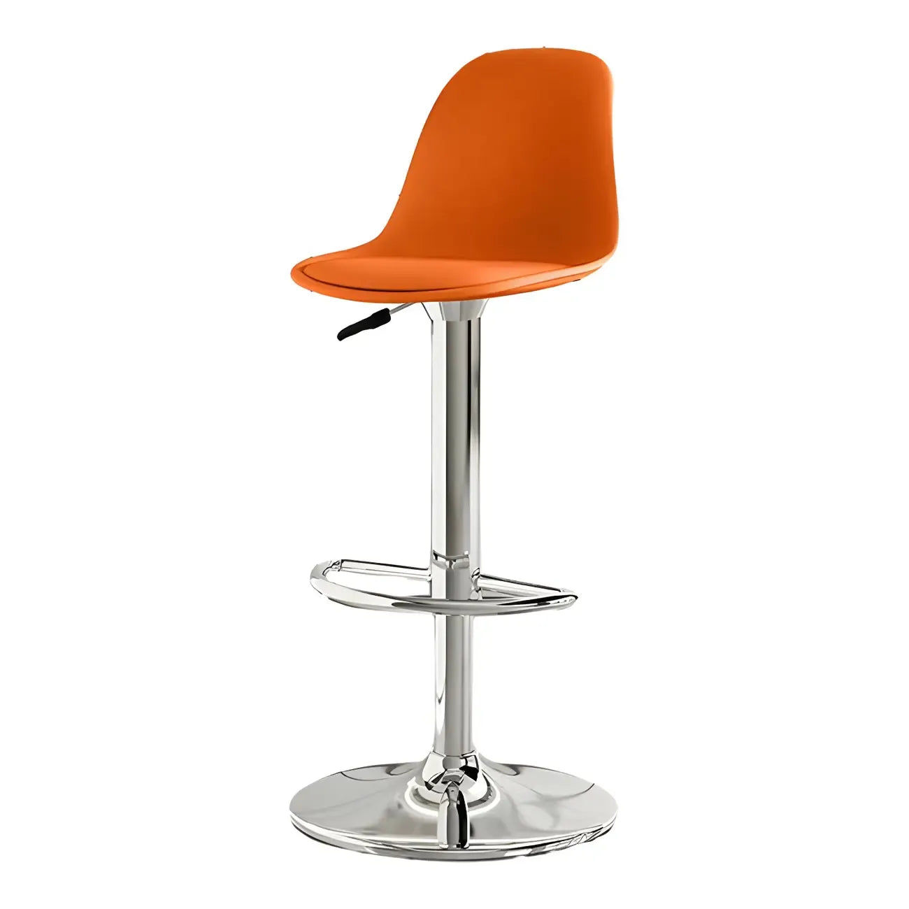 Tabourets de bar pivotants modernes rembourrés en acrylique avec dossier