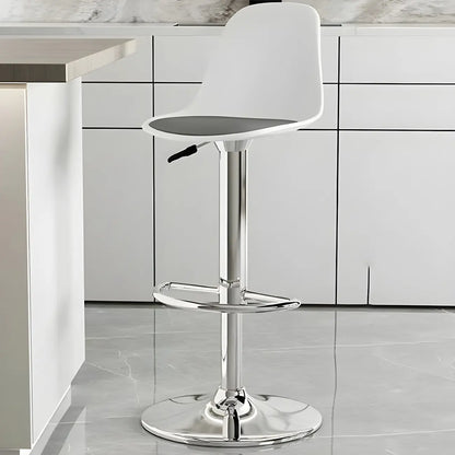 Tabourets de bar pivotants modernes rembourrés en acrylique avec dossier