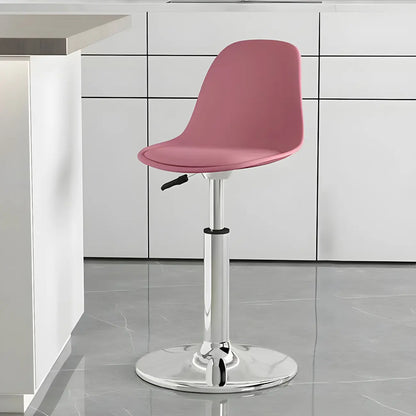 Tabourets de bar pivotants modernes rembourrés en acrylique avec dossier