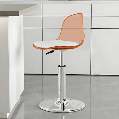 Tabourets de bar pivotants modernes rembourrés en acrylique avec dossier