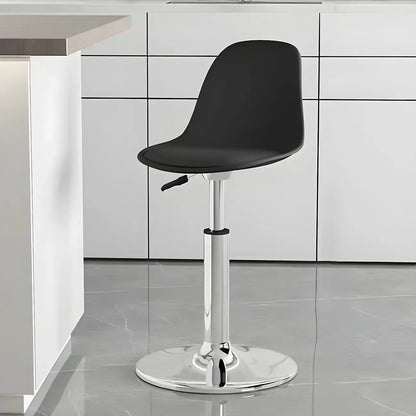 Tabourets de bar pivotants modernes rembourrés en acrylique avec dossier