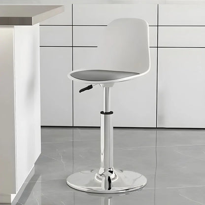 Tabourets de bar pivotants modernes rembourrés en acrylique avec dossier