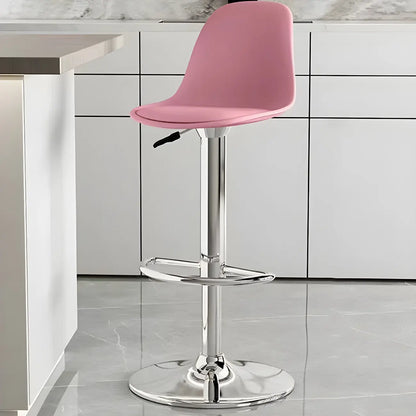 Tabourets de bar pivotants modernes rembourrés en acrylique avec dossier