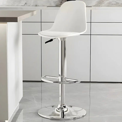 Tabourets de bar pivotants modernes rembourrés en acrylique avec dossier