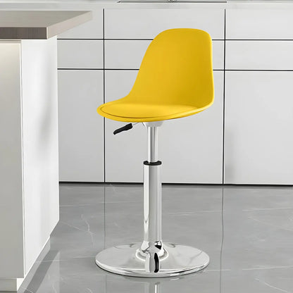 Tabourets de bar pivotants modernes rembourrés en acrylique avec dossier