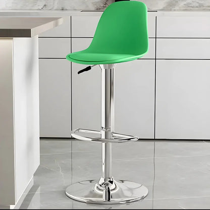 Tabourets de bar pivotants modernes rembourrés en acrylique avec dossier