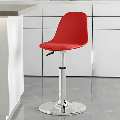 Tabourets de bar pivotants modernes rembourrés en acrylique avec dossier