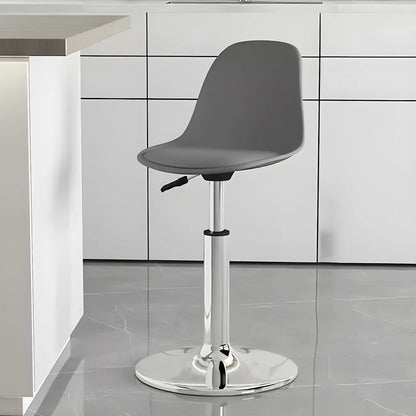 Tabourets de bar pivotants modernes rembourrés en acrylique avec dossier