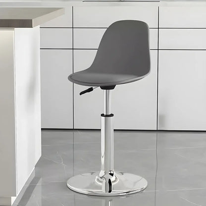 Tabourets de bar pivotants modernes rembourrés en acrylique avec dossier