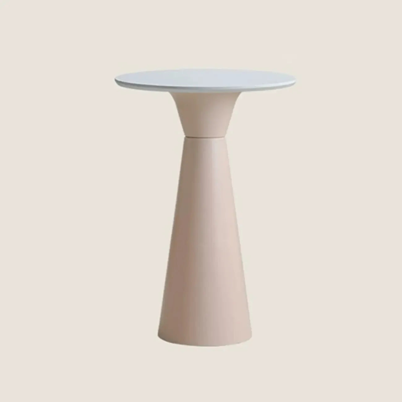 Élégante table de bar ronde sur piédestal en marbre blanc
