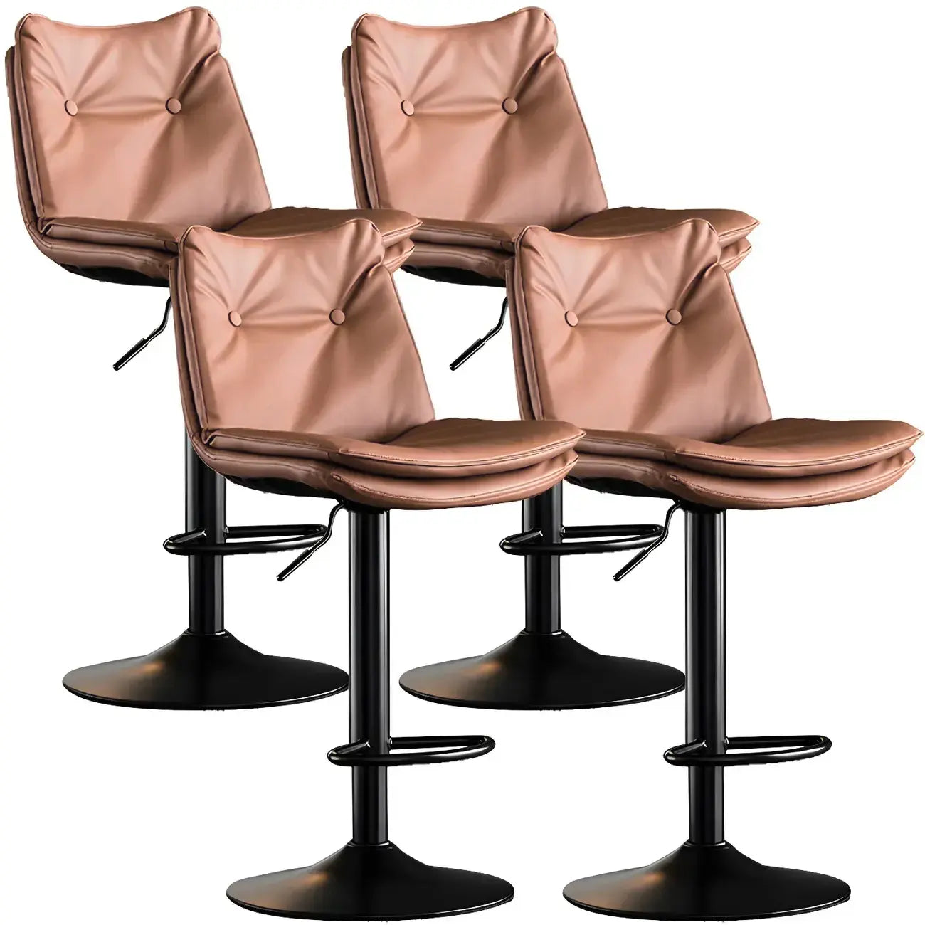 Tabourets de bar pivotants en cuir réglables modernes