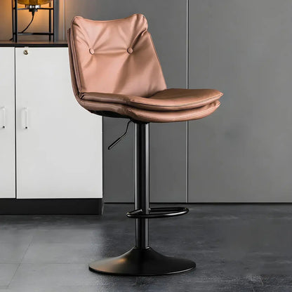 Tabourets de bar pivotants en cuir réglables modernes