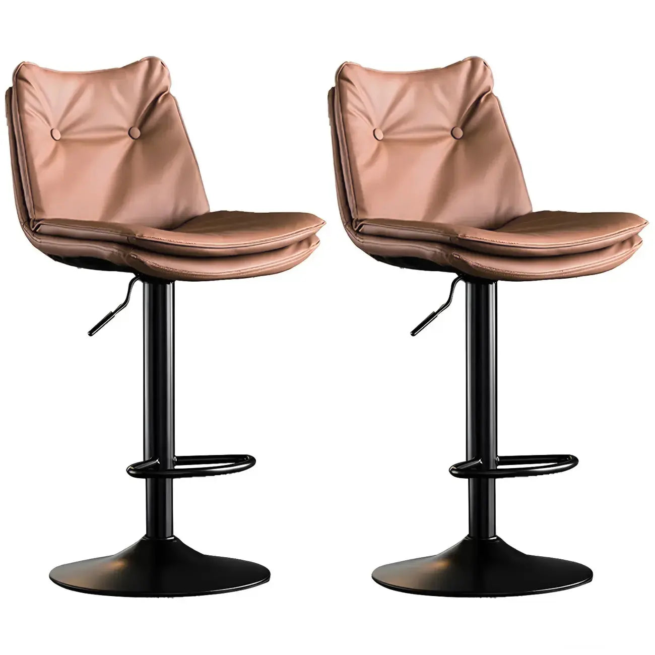 Tabourets de bar pivotants en cuir réglables modernes