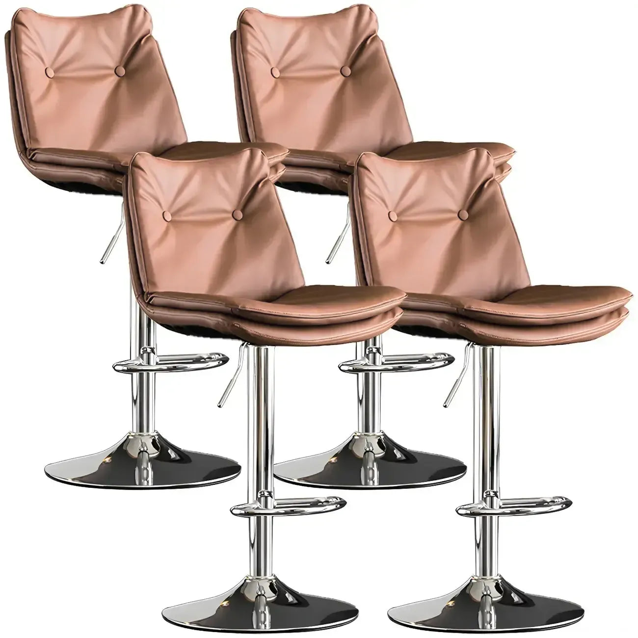 Tabourets de bar pivotants en cuir réglables modernes