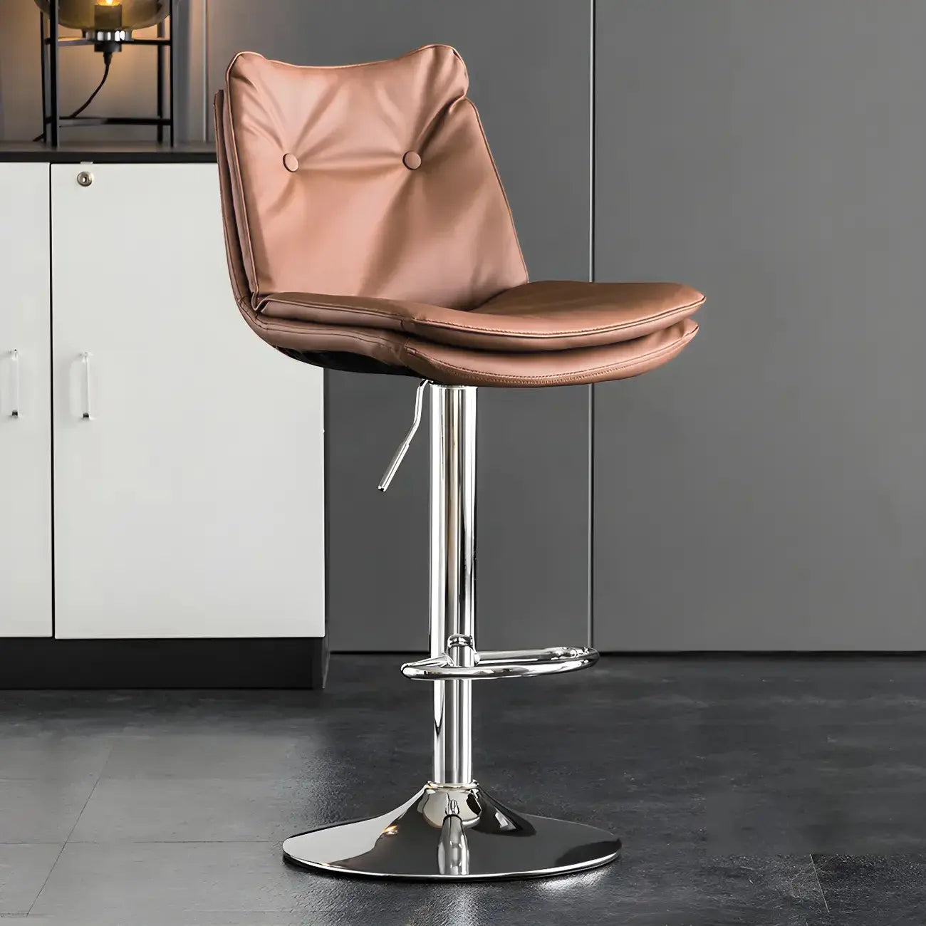 Tabourets de bar pivotants en cuir réglables modernes