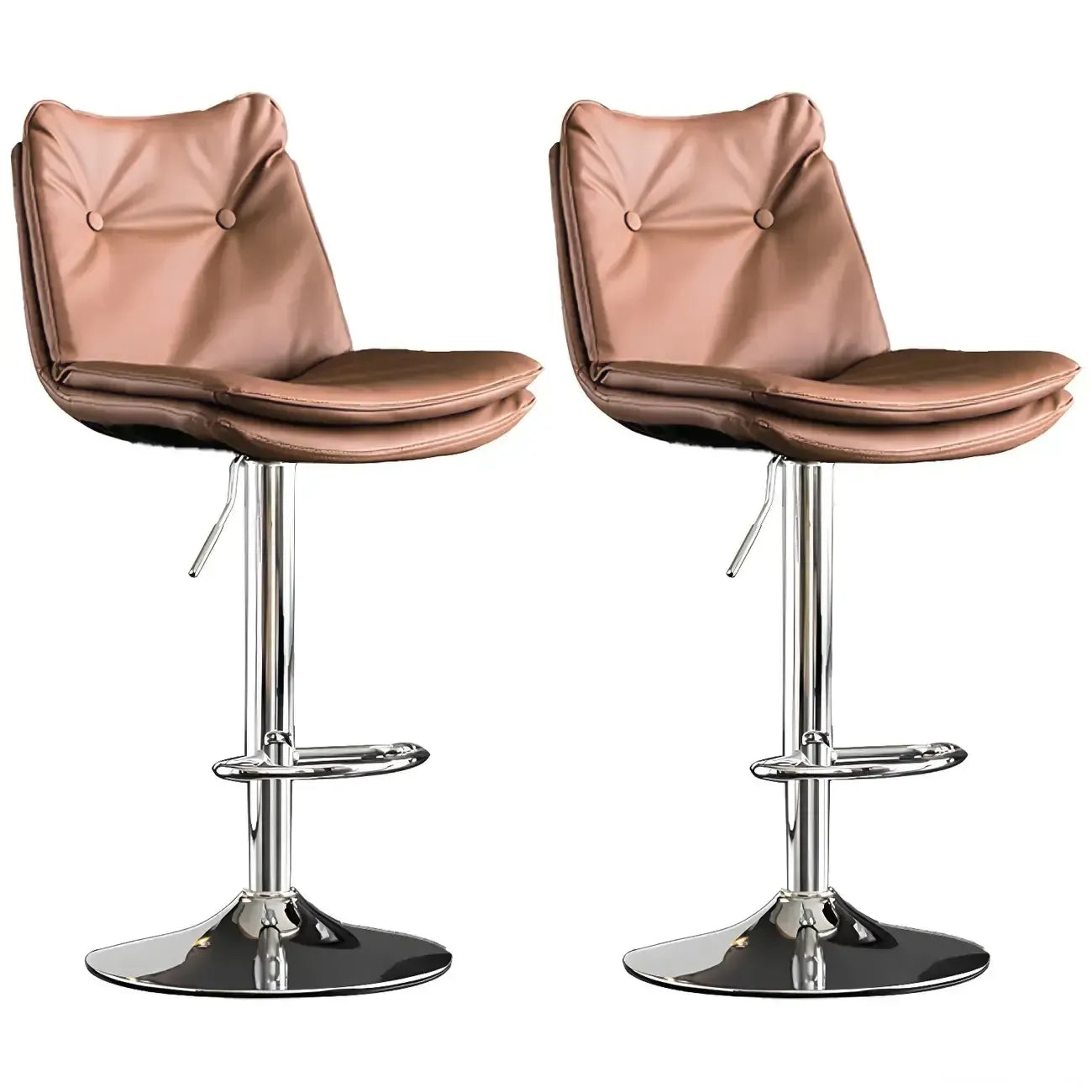 Tabourets de bar pivotants en cuir réglables modernes