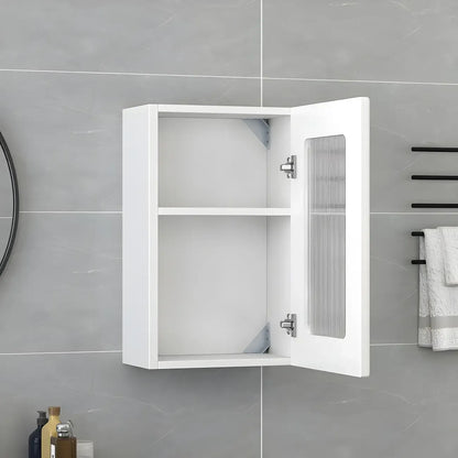 Vitrine moderne et simple en bois avec porte en verre flottante