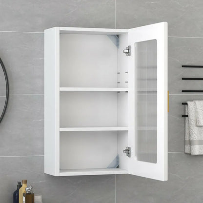 Vitrine moderne et simple en bois avec porte en verre flottante