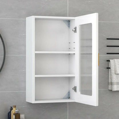 Vitrine moderne et simple en bois avec porte en verre flottante