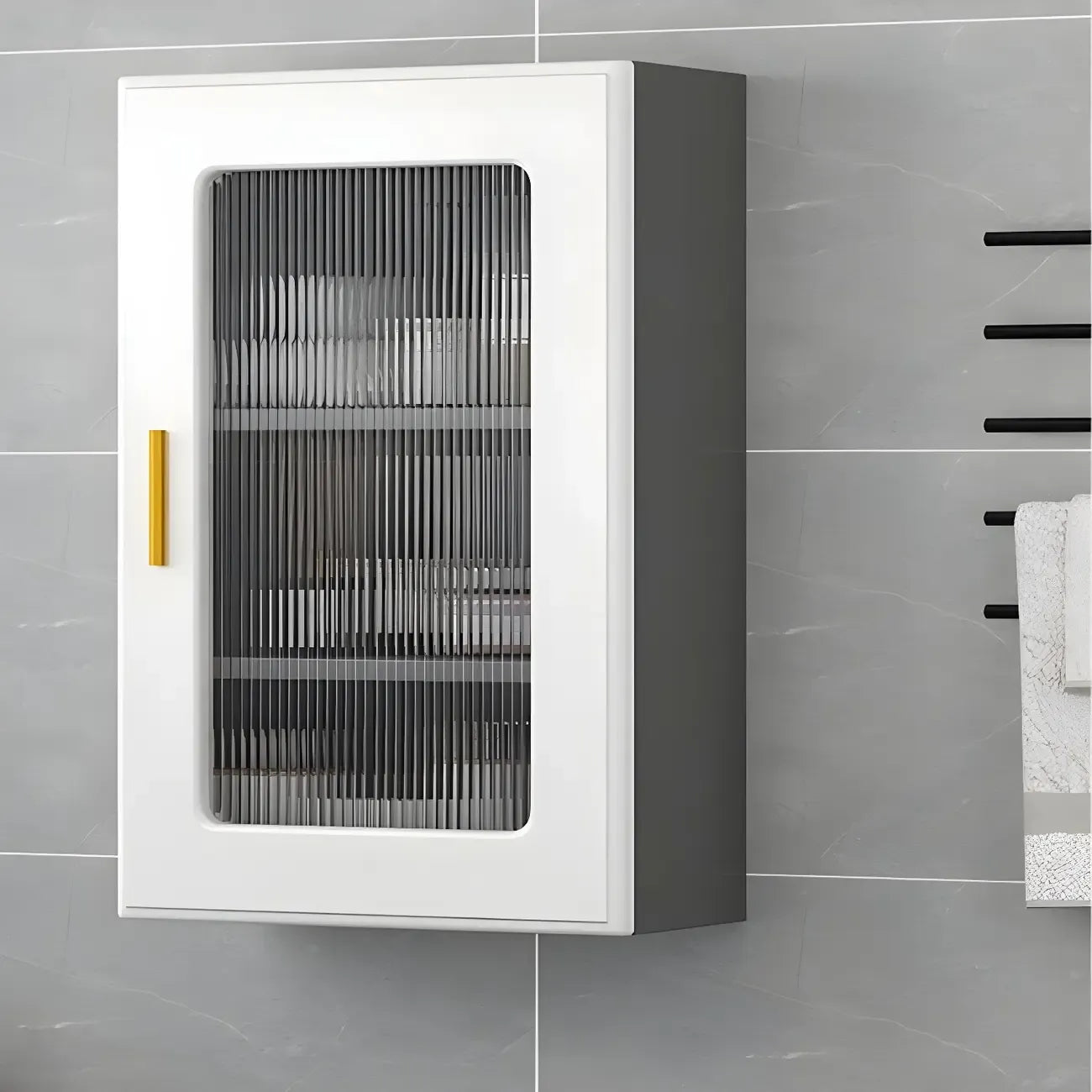 Vitrine moderne et simple en bois avec porte en verre flottante