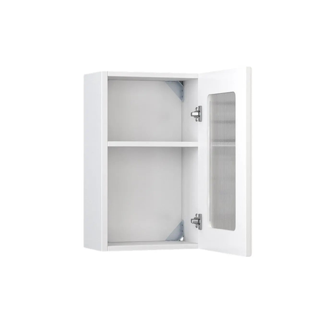 Vitrine moderne et simple en bois avec porte en verre flottante