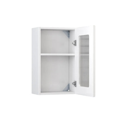 Vitrine moderne et simple en bois avec porte en verre flottante