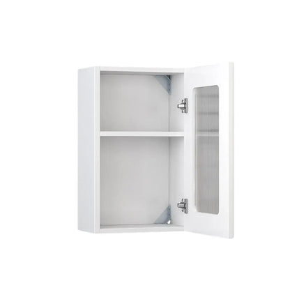 Vitrine moderne et simple en bois avec porte en verre flottante