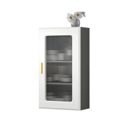 Vitrine moderne et simple en bois avec porte en verre flottante