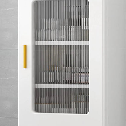 Vitrine moderne et simple en bois avec porte en verre flottante