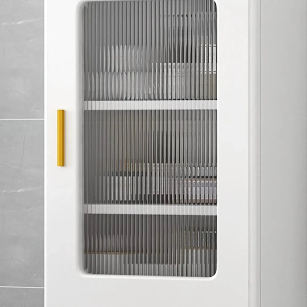 Vitrine moderne et simple en bois avec porte en verre flottante