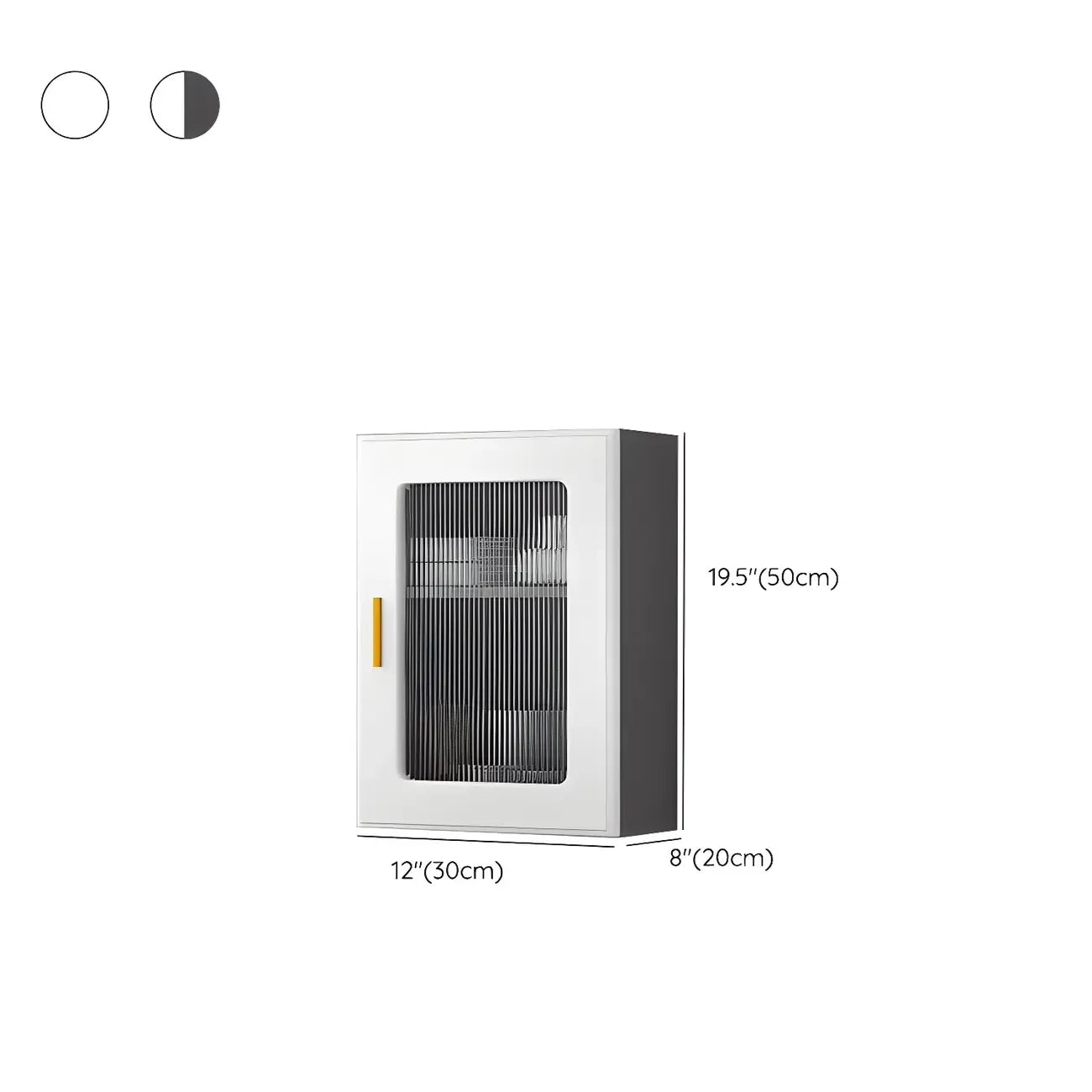 Vitrine moderne et simple en bois avec porte en verre flottante