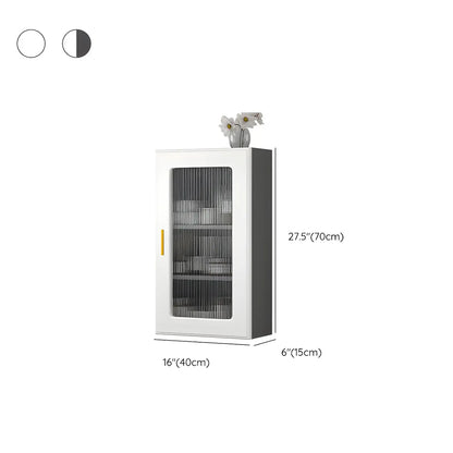 Vitrine moderne et simple en bois avec porte en verre flottante